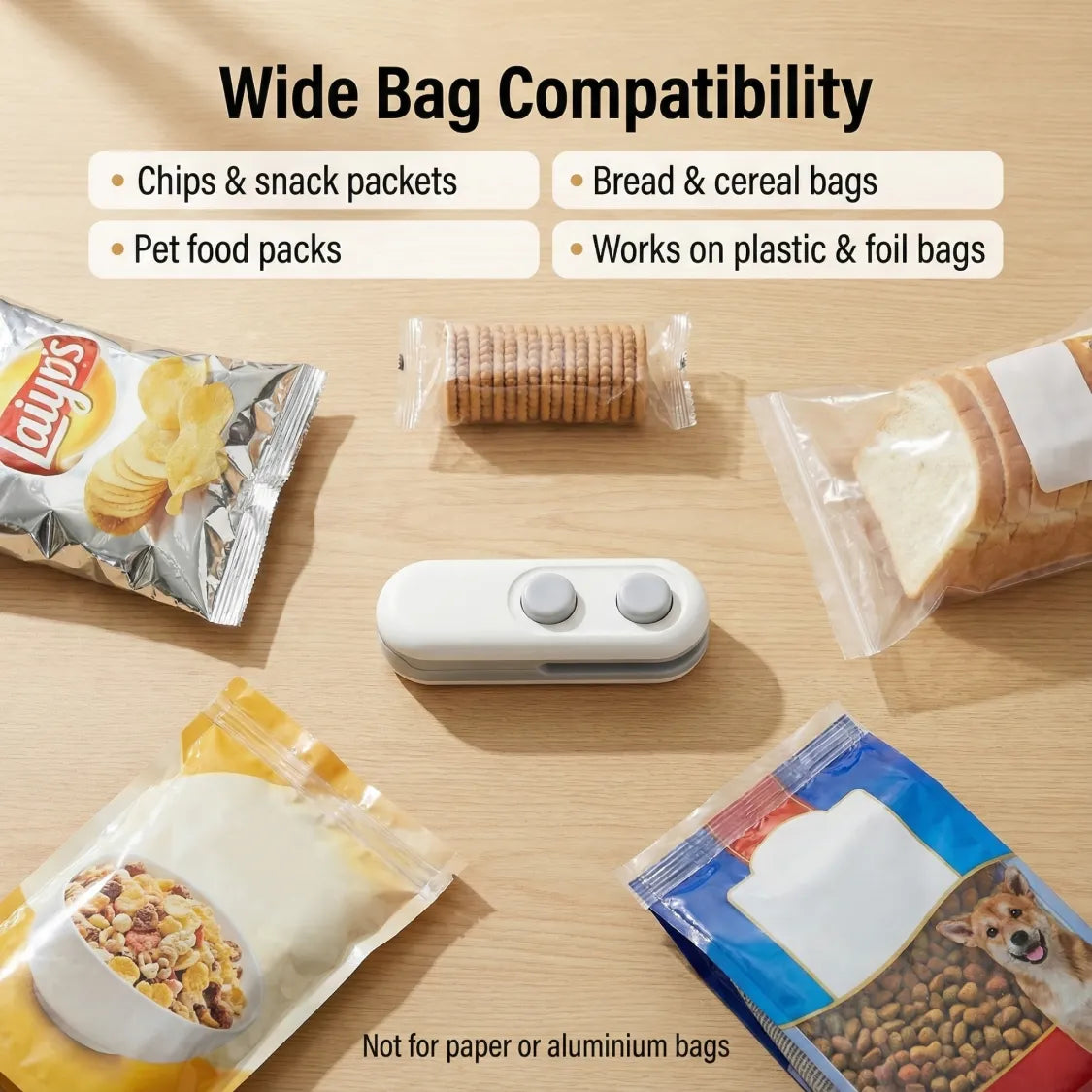 Mini Bag Sealer – 2 in 1 Portable Heat Seal & Cutter