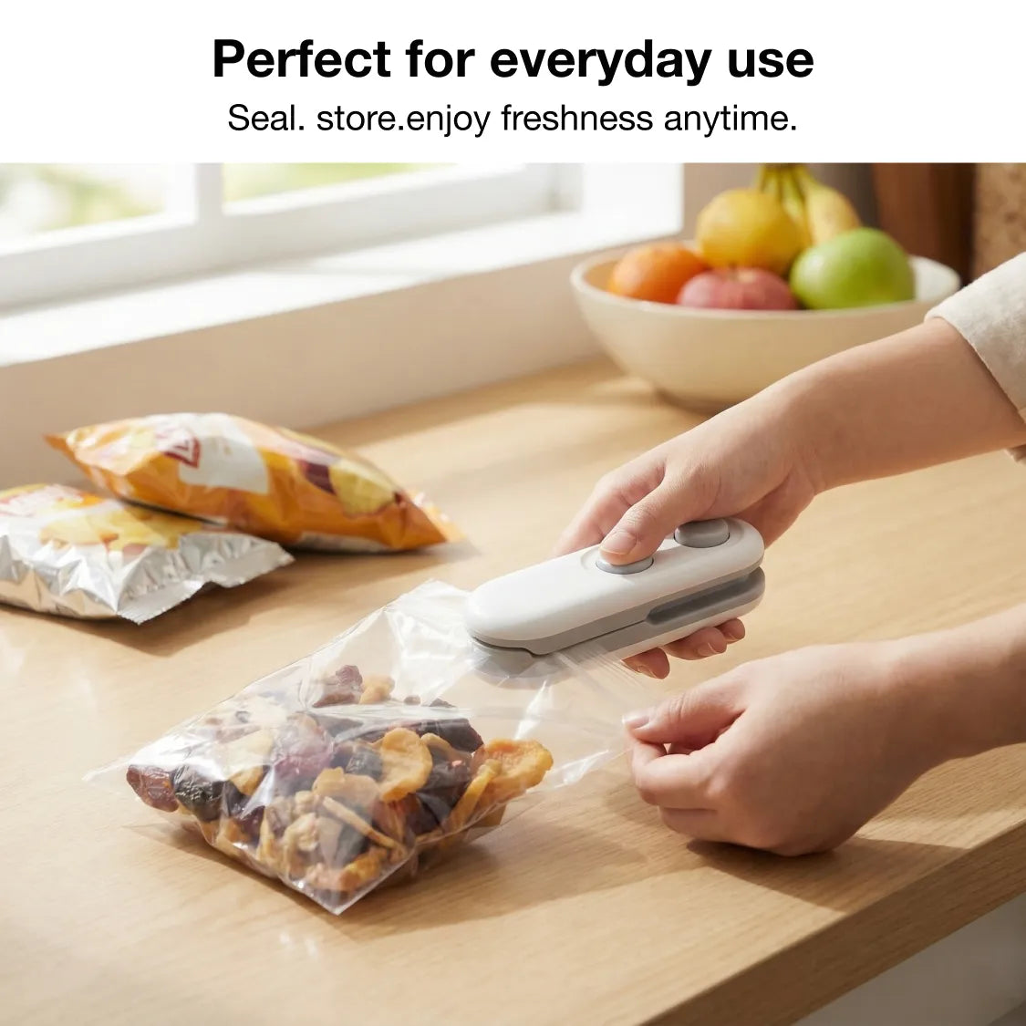 Mini Bag Sealer – 2 in 1 Portable Heat Seal & Cutter