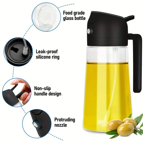Oil Sprayer & Dispenser Bottle