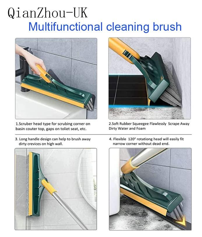 2-in-1 Floor Cleaner Brush with Wiper