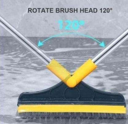 2-in-1 Floor Cleaner Brush with Wiper