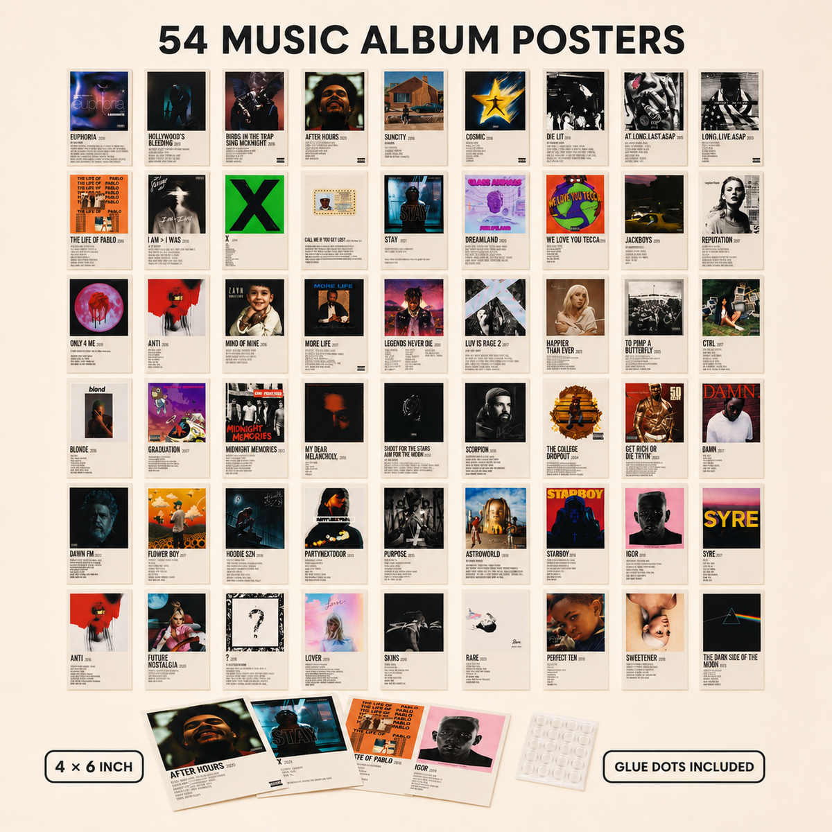 VibeWall™ 54-Piece Music Wall Art Kit