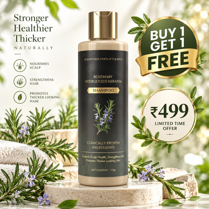 Kerarose Rosemary Shampoo with Hydrolyzed Keratin for Hair & Scalp Care – Buy 1 Get 1 Free