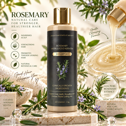 Kerarose Rosemary Shampoo with Hydrolyzed Keratin for Hair & Scalp Care – Buy 1 Get 1 Free