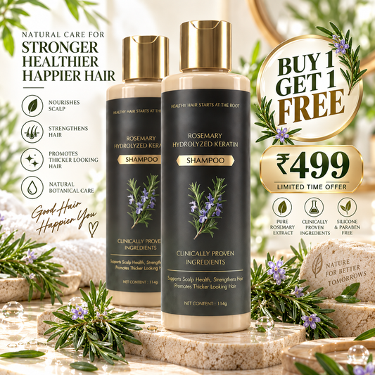 Kerarose Rosemary Shampoo with Hydrolyzed Keratin for Hair & Scalp Care – Buy 1 Get 1 Free