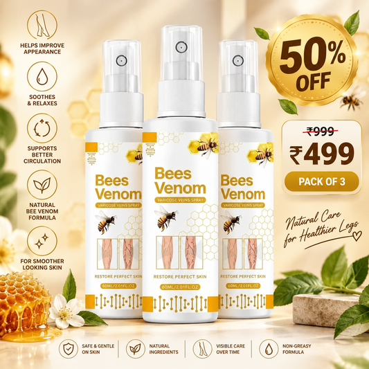 Bees Venom Leg Care Spray for Varicose & Spider Veins – Pack of 3