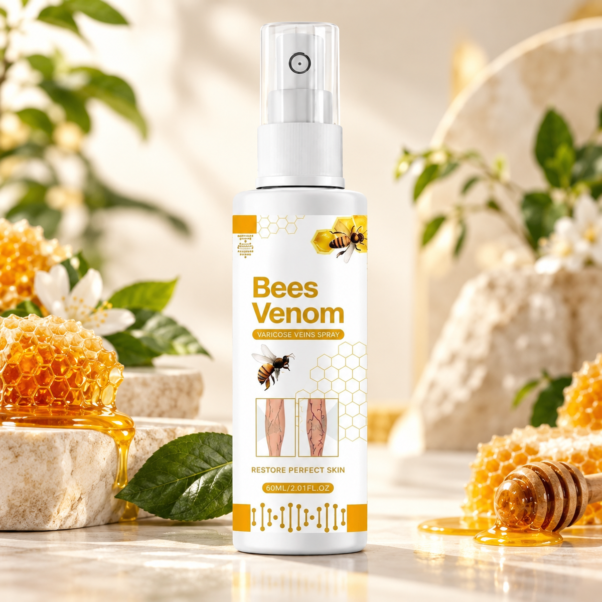 Bees Venom Leg Care Spray for Varicose & Spider Veins – Pack of 3