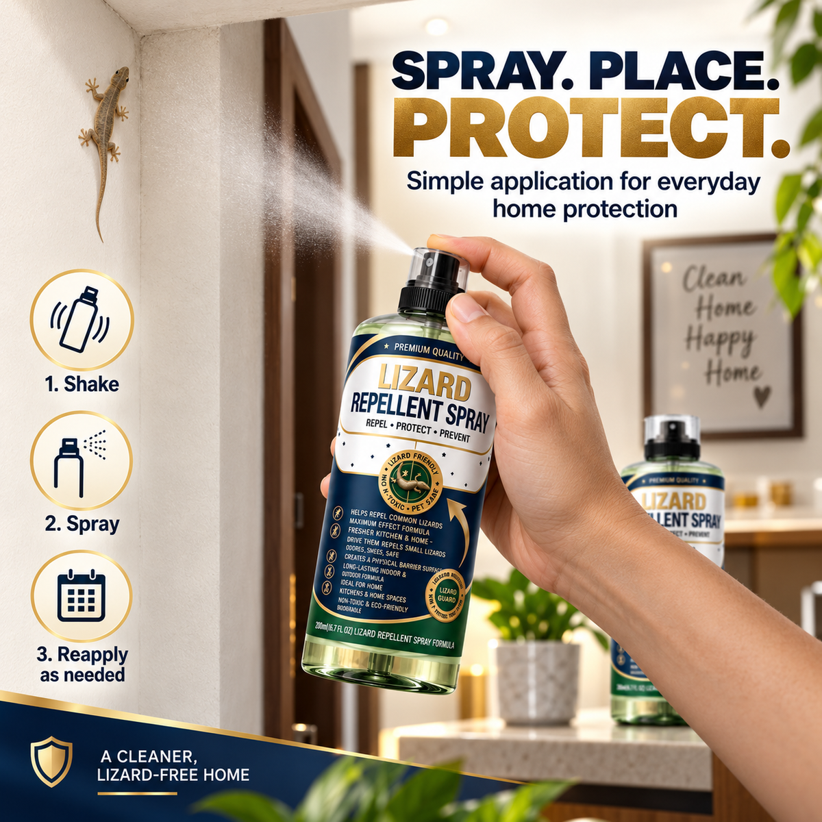 Lizard Repellent Spray for Home (Pack of 2)