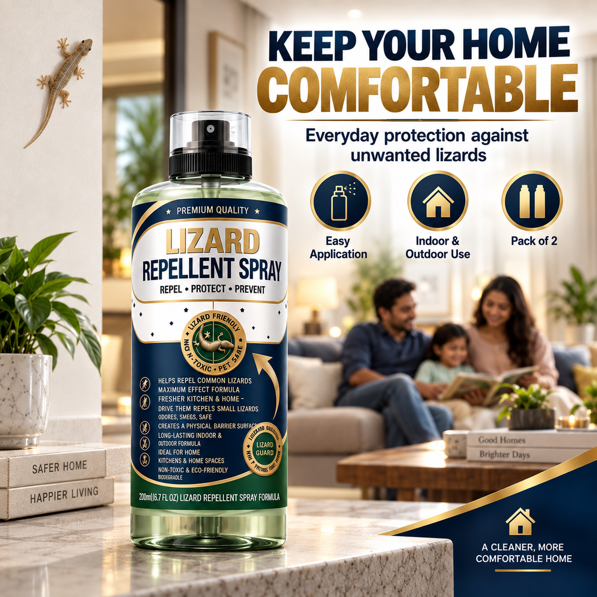 Lizard Repellent Spray for Home (Pack of 2)