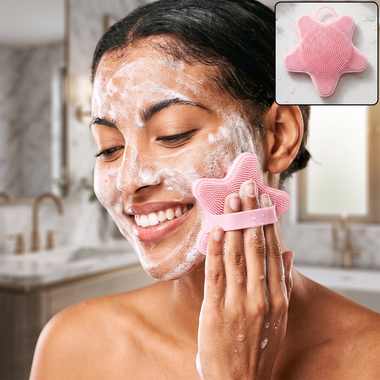 3-in-1 Silicone Scalp Massager Brush