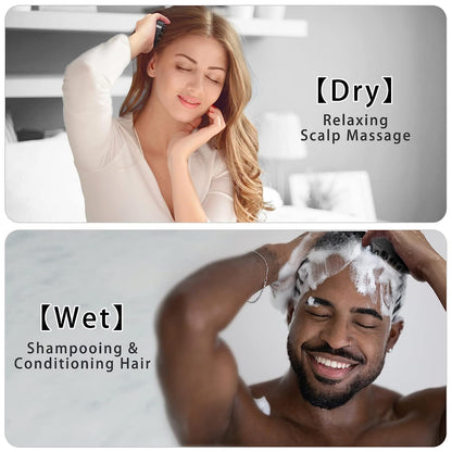 3-in-1 Silicone Scalp Massager Brush