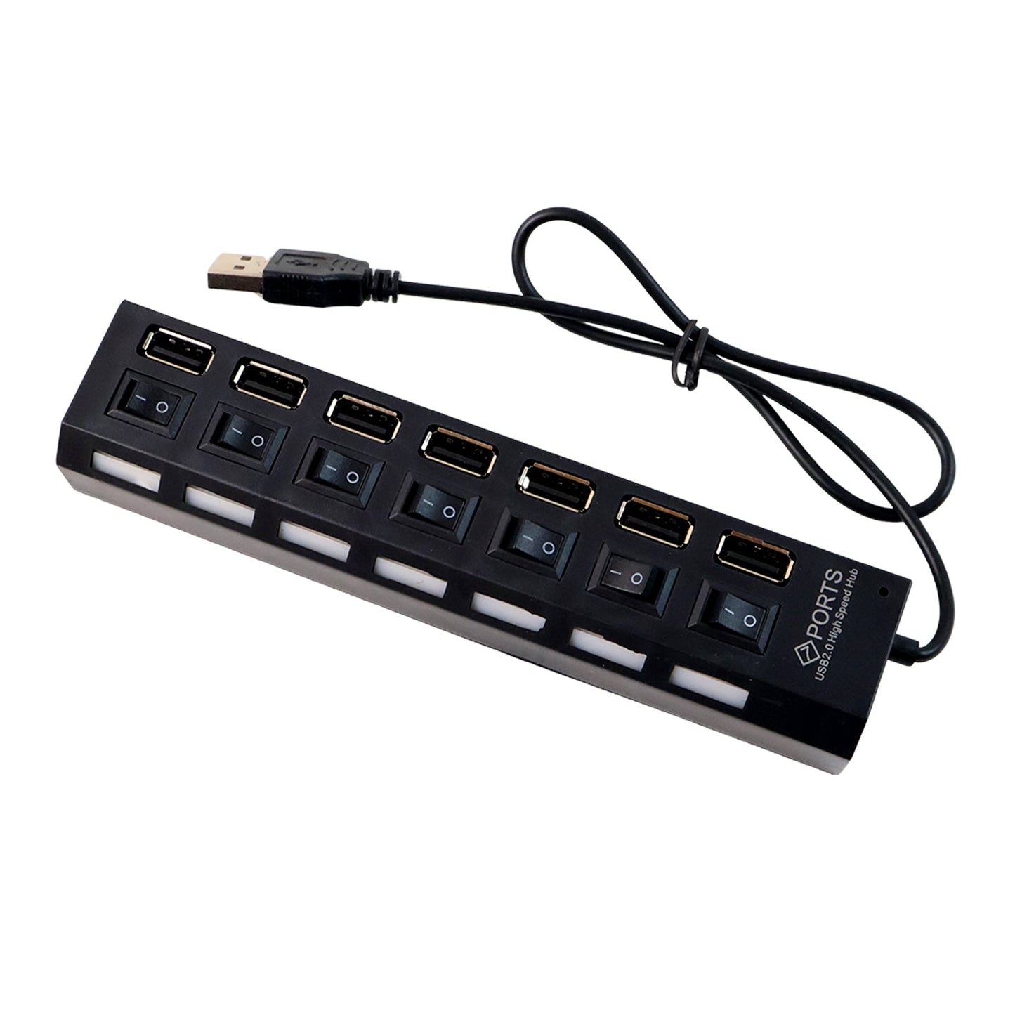 7 Port USB Hub – 7-in-1 Individual Switches, LED Indicators