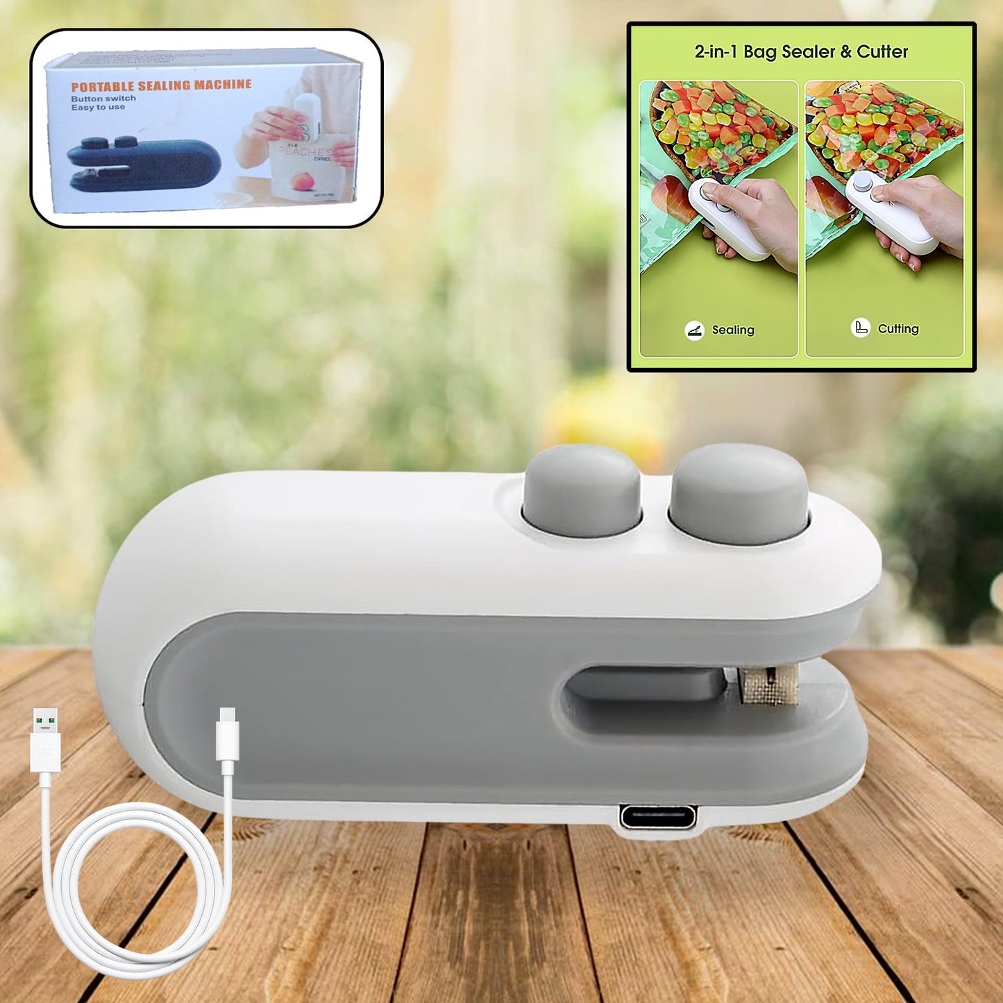 Mini Bag Sealer – 2 in 1 Portable Heat Seal & Cutter